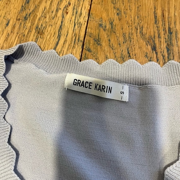 GRACE KARIN Blue cardigan size S - Picture 2 of 8